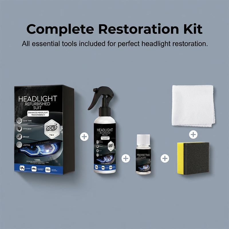 ✨ LIMITÉE 50% DE RÉDUCTION ! 💡 Kit Pro de Restauration de Phares – Efface Jaunissement & Protection UV Durable 🚗