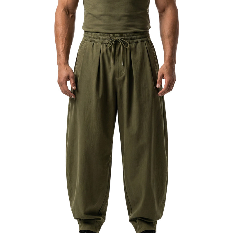 Pantalon bouffant pour homme avec cordon de serrage à la taille