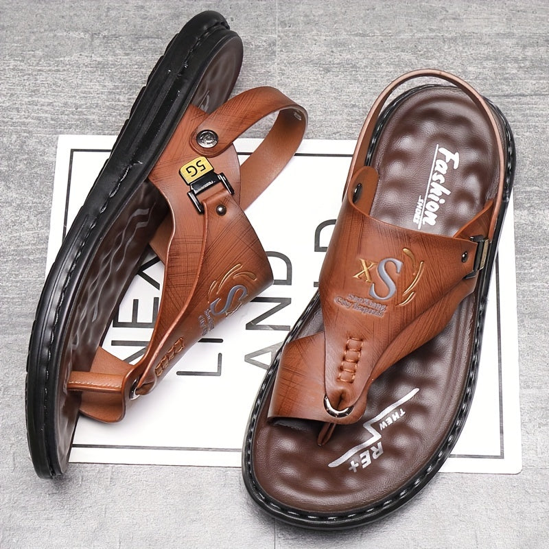 📢📢50 % DE RÉDUCTION !! ✨Sandales d'extérieur en cuir souple et respirant pour homme, tailles fortes🚶♂️