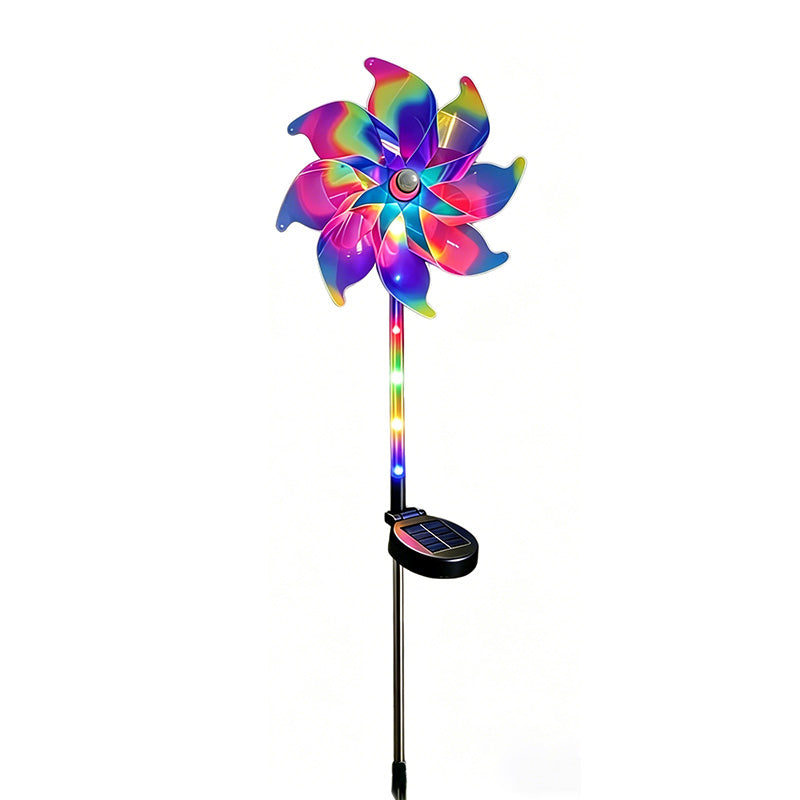 📢📢49 % DE RÉDUCTION !! ⏰ Lampe de jardin éolienne arc-en-ciel à énergie solaire