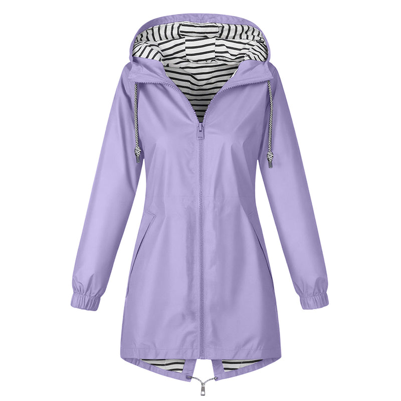 🌸 OFFRE LIMITÉE –50% ! ✨ Veste à capuche imperméable d'extérieur pour femme