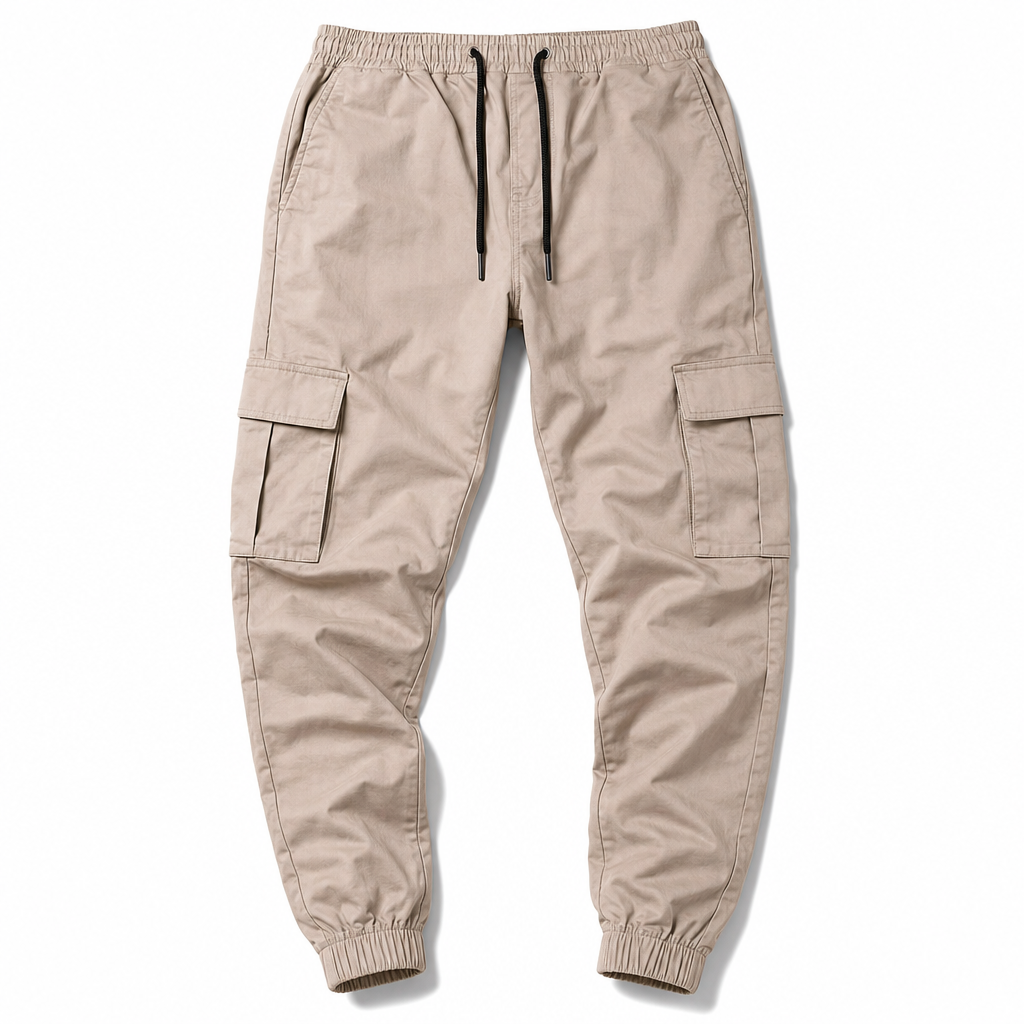 Pantalon cargo décontracté pour homme avec multiples poches et cordon de serrage