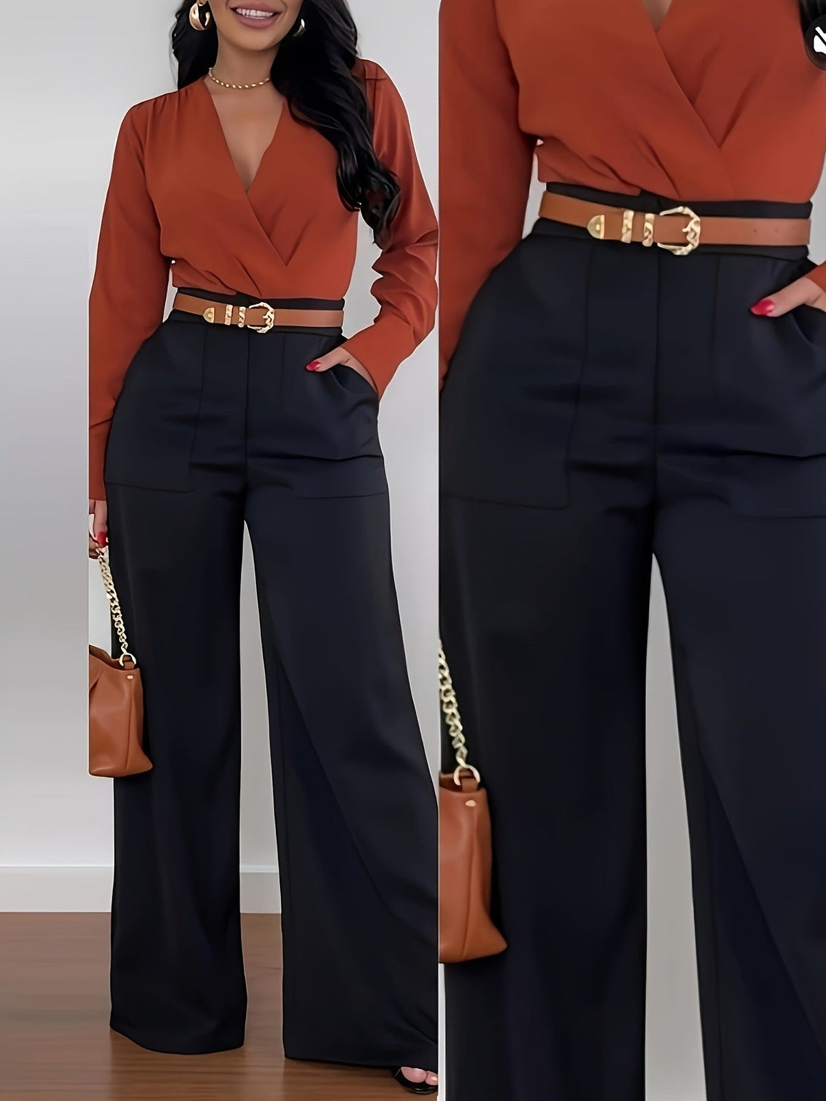 đ„ 50% de rĂ©duction đ„Pantalon de ville dĂ©contractĂ© Ă larges jambes pour femmes, pantalon long pour automne-hiver
