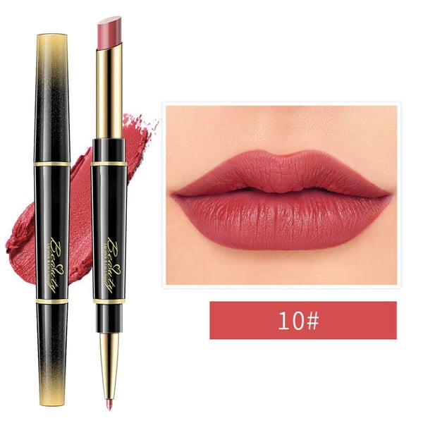 Dernier jour 49% DE RÉDUCTION-Double-ended Rouge à lèvres automatique Crayon à lèvres mat Imperméable à l'eau Non-fading Non-stick Rouge à lèvres