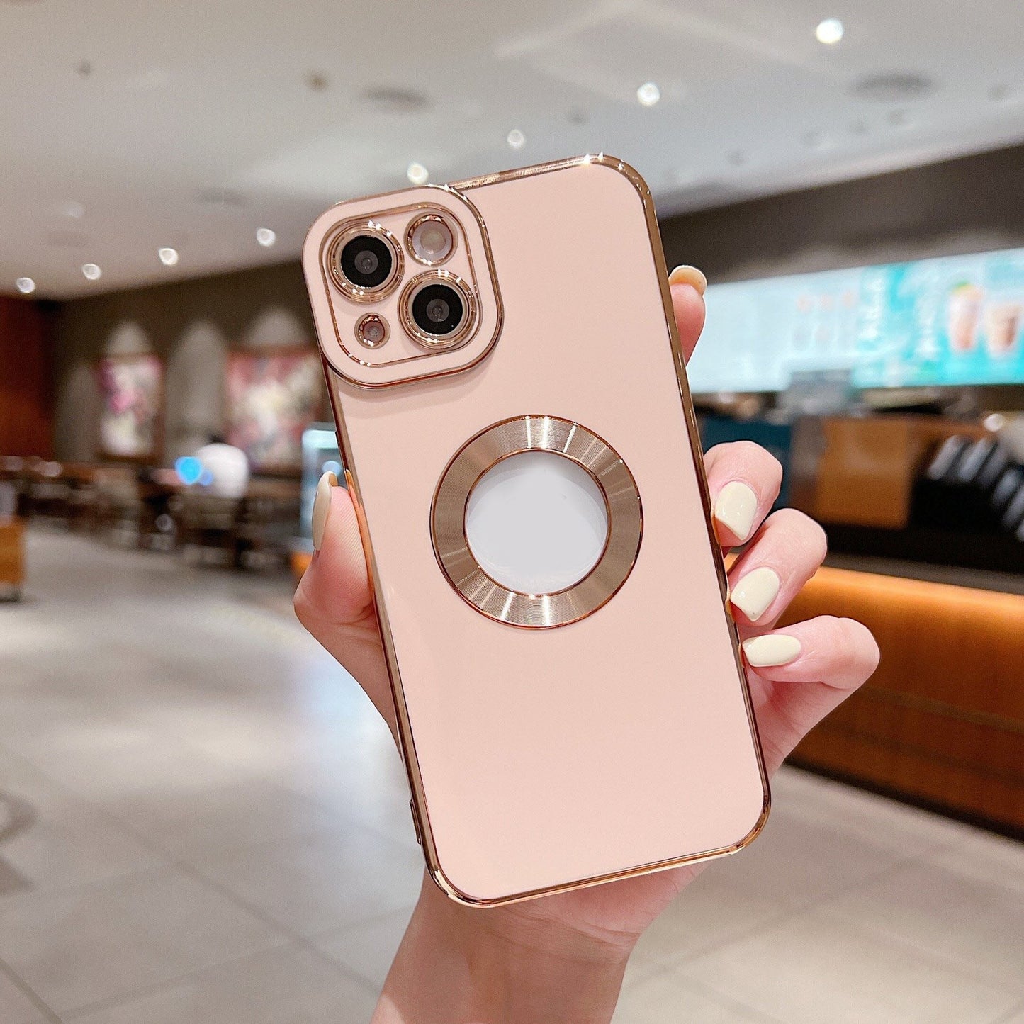 Etui complet plaqué motif CD pour iPhone