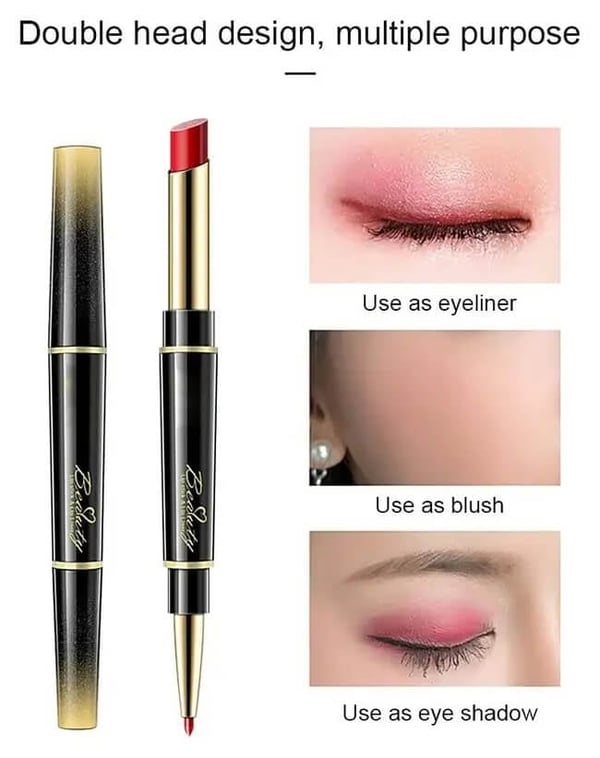 Dernier jour 49% DE RÉDUCTION-Double-ended Rouge à lèvres automatique Crayon à lèvres mat Imperméable à l'eau Non-fading Non-stick Rouge à lèvres