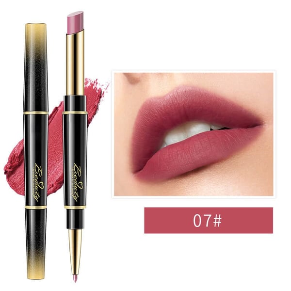 Dernier jour 49% DE RÉDUCTION-Double-ended Rouge à lèvres automatique Crayon à lèvres mat Imperméable à l'eau Non-fading Non-stick Rouge à lèvres