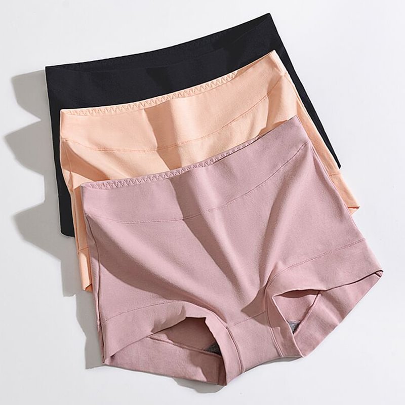 PAYER 1 ET OBTENEZ 3 (3 packs) 🌸 Culottes en coton à haute taille pour femmes à base de graphène et antibactériennes