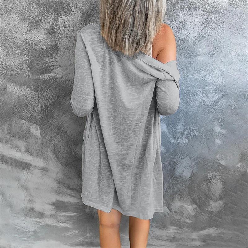 Cardigan décontracté à manches longues avec boutons
