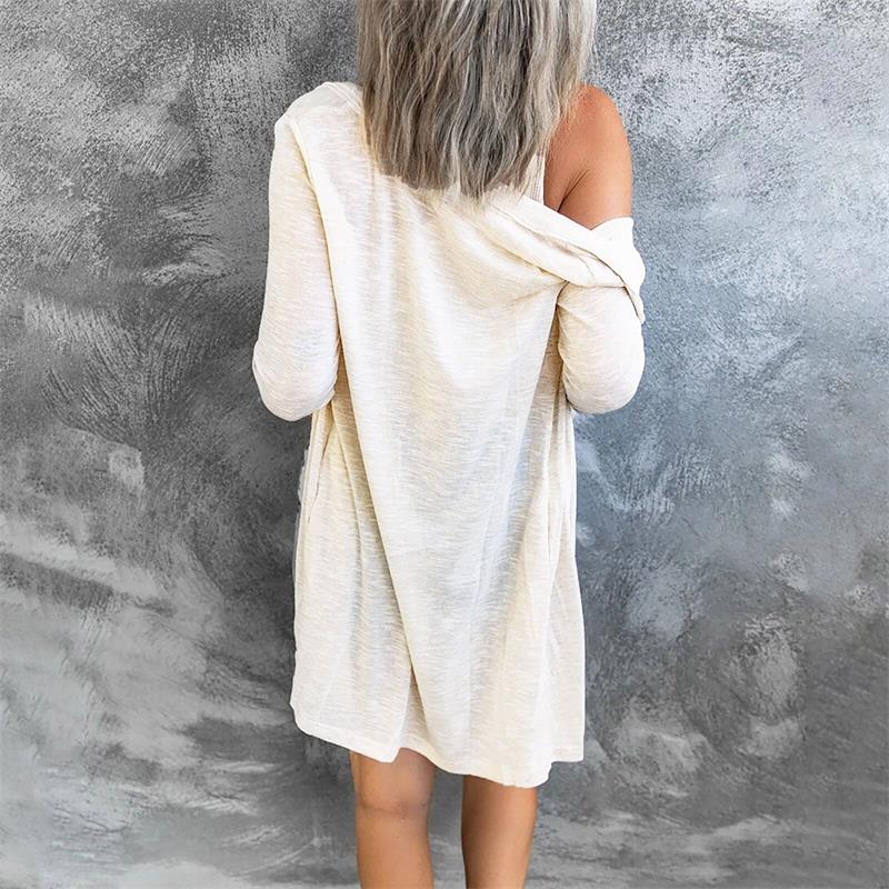 Cardigan décontracté à manches longues avec boutons