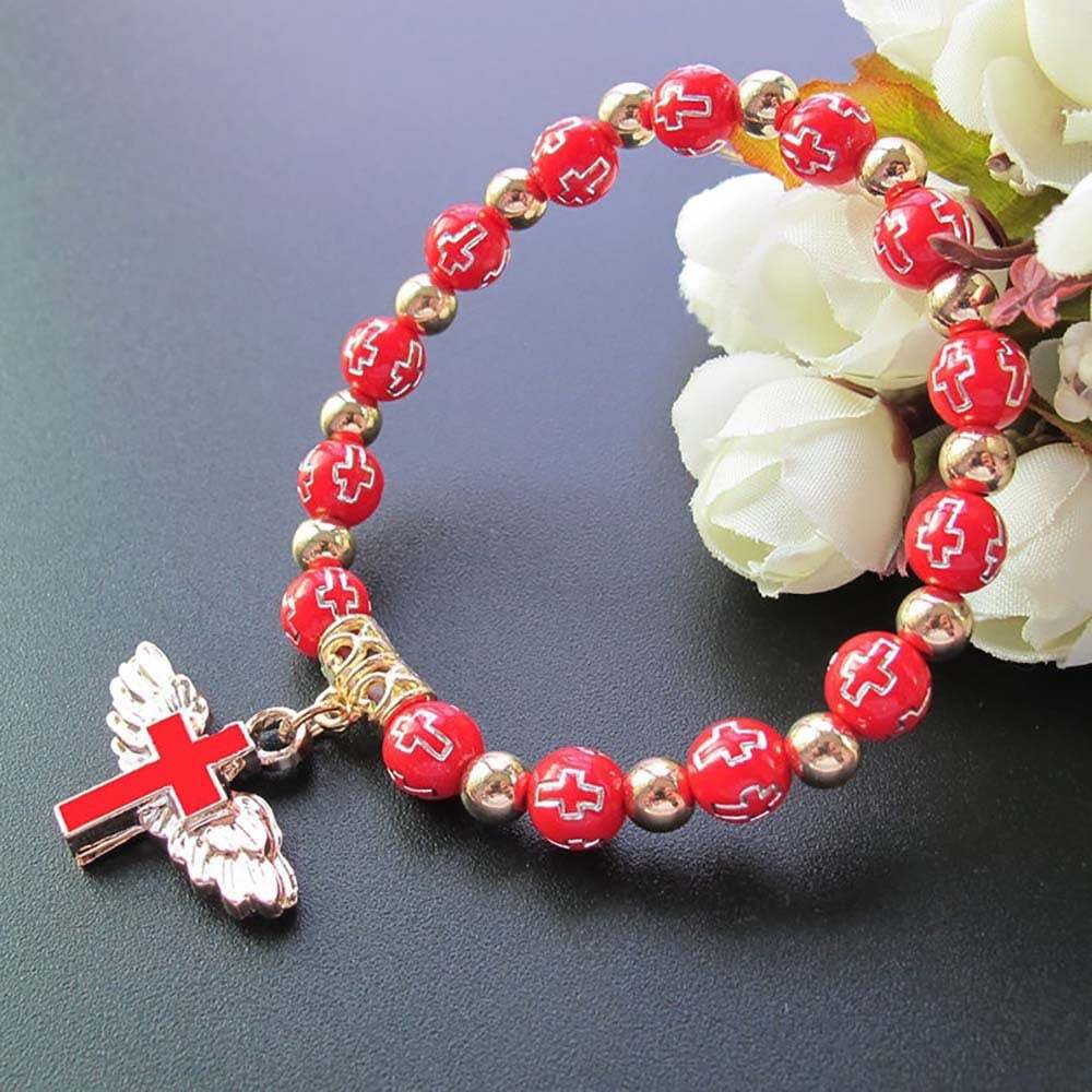 👼Bracelet Croix-Ailes d'Ange