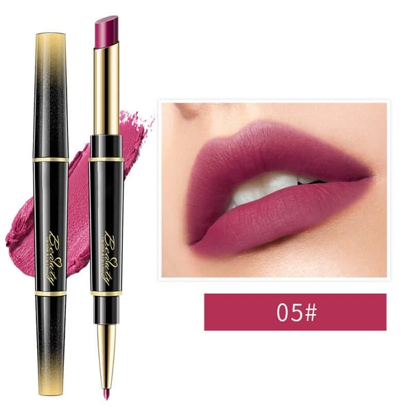 Dernier jour 49% DE RÉDUCTION-Double-ended Rouge à lèvres automatique Crayon à lèvres mat Imperméable à l'eau Non-fading Non-stick Rouge à lèvres