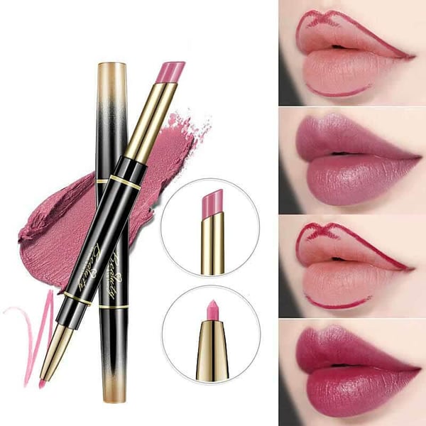 Dernier jour 49% DE RÉDUCTION-Double-ended Rouge à lèvres automatique Crayon à lèvres mat Imperméable à l'eau Non-fading Non-stick Rouge à lèvres