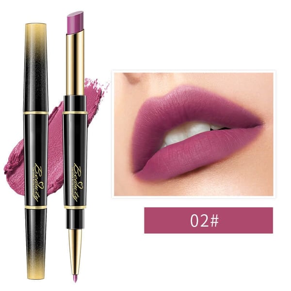 Dernier jour 49% DE RÉDUCTION-Double-ended Rouge à lèvres automatique Crayon à lèvres mat Imperméable à l'eau Non-fading Non-stick Rouge à lèvres