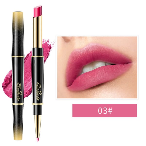 Dernier jour 49% DE RÉDUCTION-Double-ended Rouge à lèvres automatique Crayon à lèvres mat Imperméable à l'eau Non-fading Non-stick Rouge à lèvres