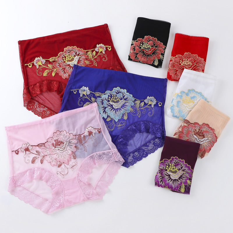 49% DE RÉDUCTION🌸Culotte taille haute en dentelle brodée de qualité supérieure