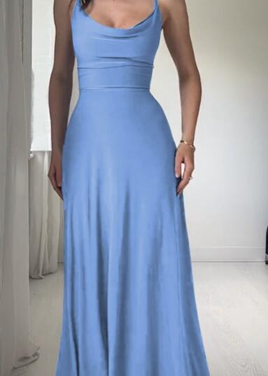 (🔥Dernier jour -50%OFF🔥)Robe longue drapée Lulah avec soutien-gorge intégré