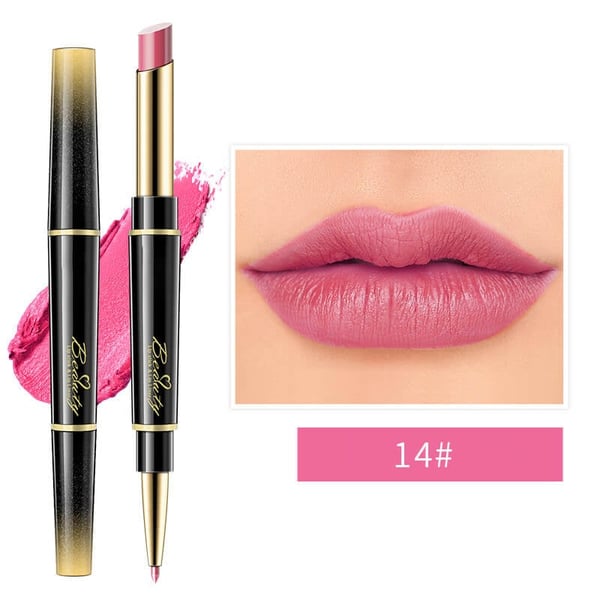 Dernier jour 49% DE RÉDUCTION-Double-ended Rouge à lèvres automatique Crayon à lèvres mat Imperméable à l'eau Non-fading Non-stick Rouge à lèvres