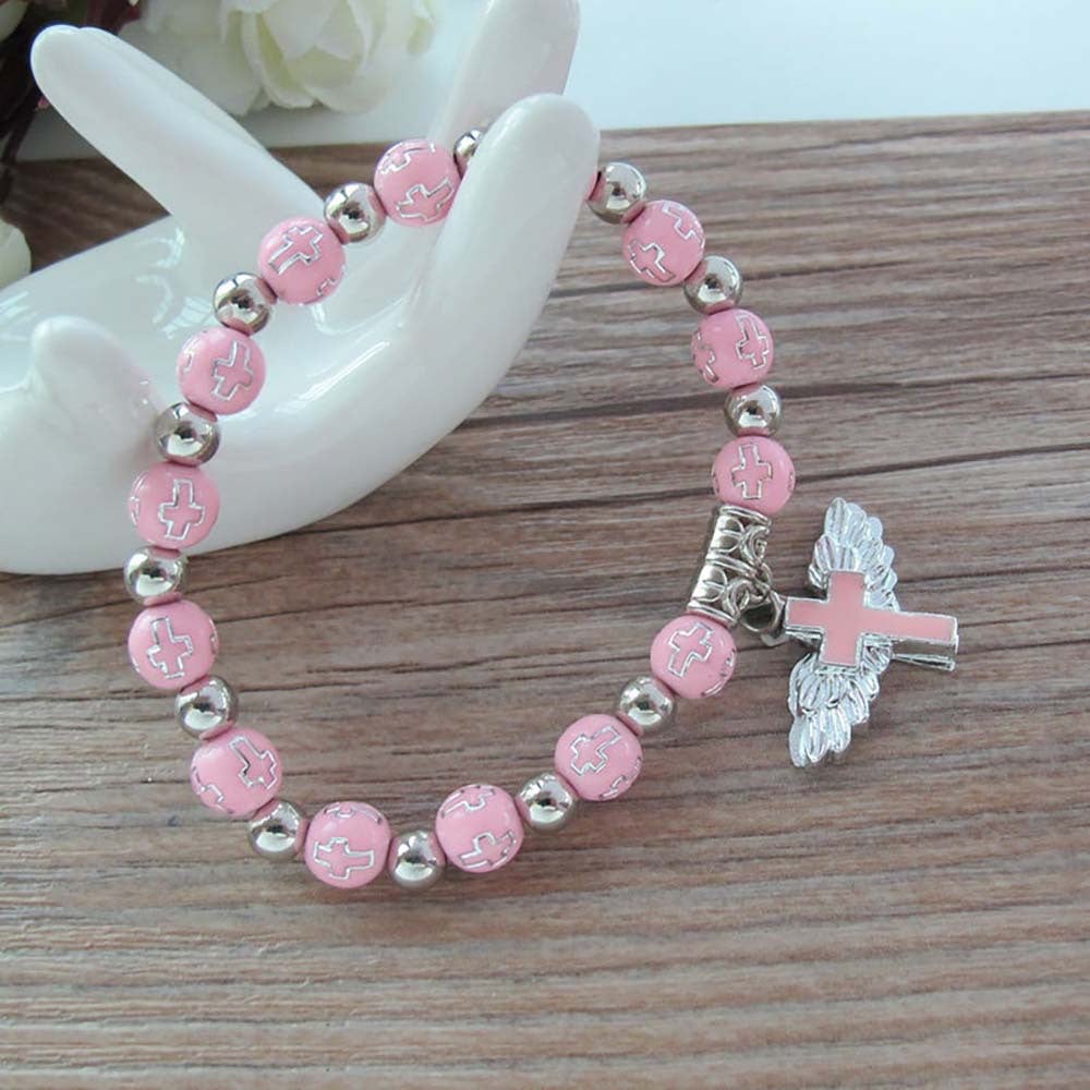👼Bracelet Croix-Ailes d'Ange