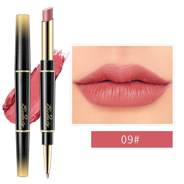 Dernier jour 49% DE RÉDUCTION-Double-ended Rouge à lèvres automatique Crayon à lèvres mat Imperméable à l'eau Non-fading Non-stick Rouge à lèvres