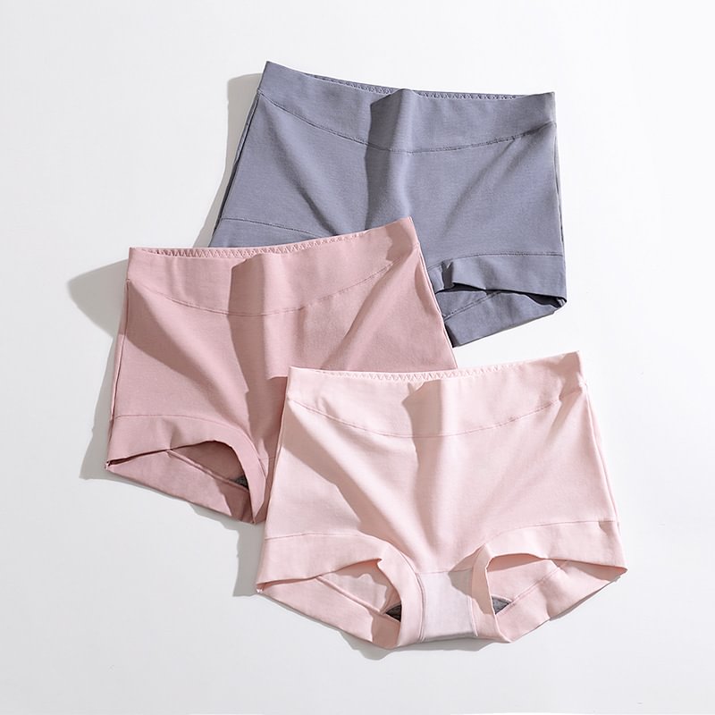 PAYER 1 ET OBTENEZ 3 (3 packs) 🌸 Culottes en coton à haute taille pour femmes à base de graphène et antibactériennes