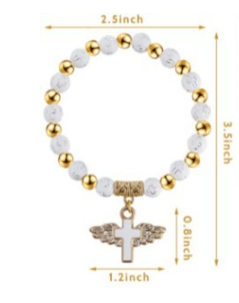 👼Bracelet Croix-Ailes d'Ange