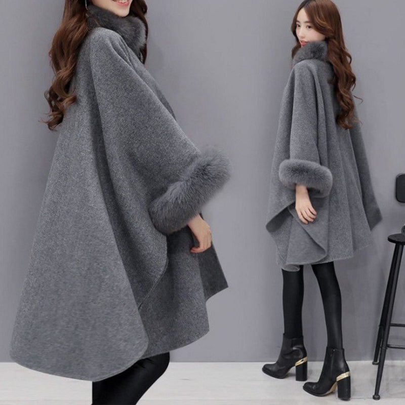 (💗Offre spéciale - 49% de réduction) Manteau à col en fourrure premium pour femmes, automne et hiver🔥Chaleureux et élégant
