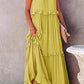 Robe de vacances sans manches de couleur unie