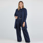 Ensemble 3 pièces élégant comprenant un cardigan long, un haut et un pantalon