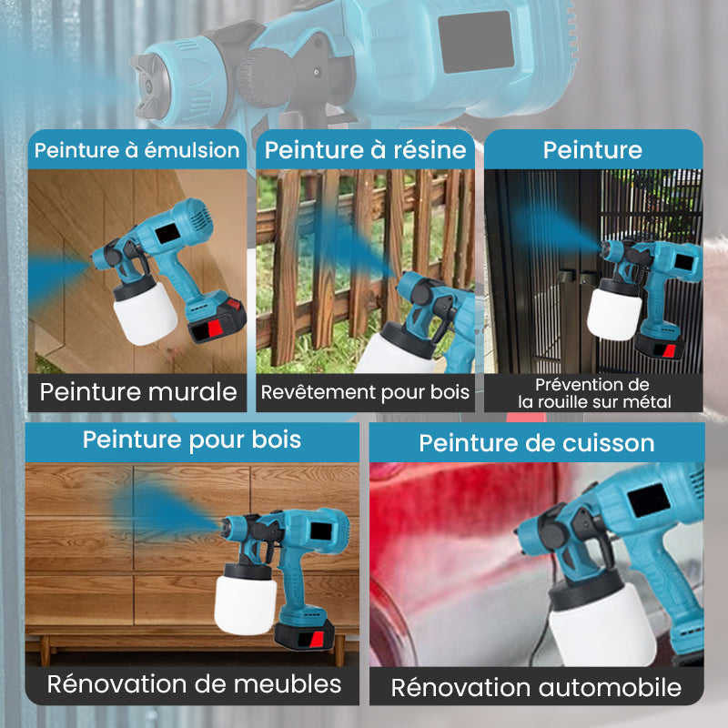 🔥Offre spéciale🔥Pistolet à Peinture Électrique Sans Fil