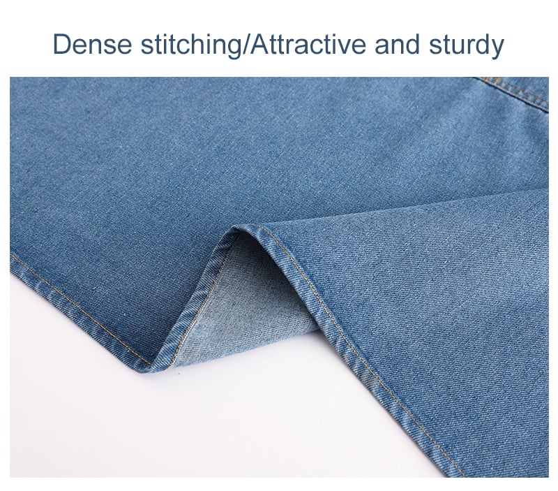 📢 50 % de réduction !!! Tablier adulte ultra-doux en jean – poches spacieuses, dos croisé & broderie tendance 🥐🤍