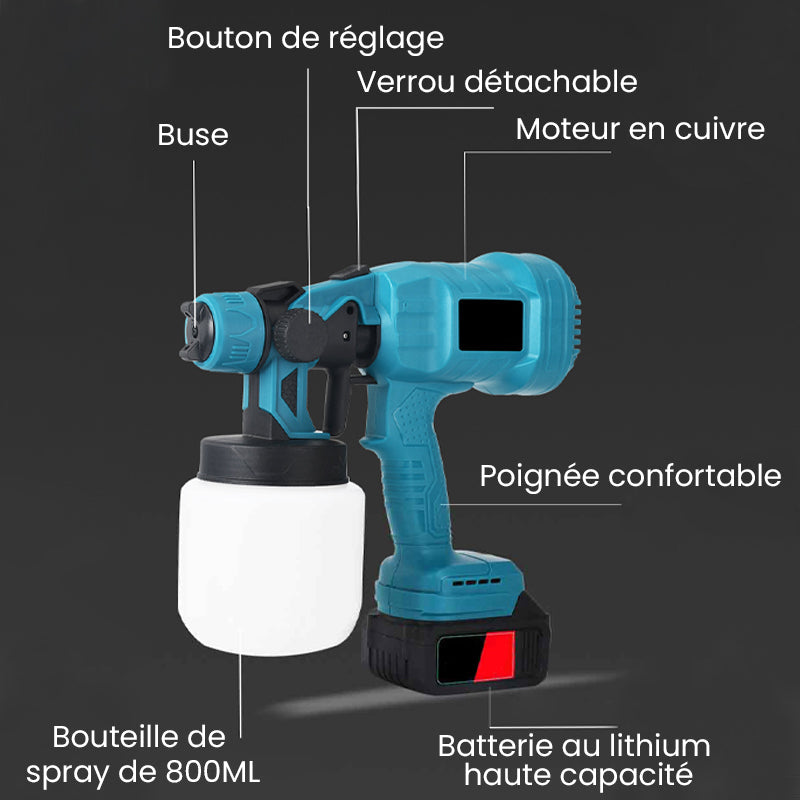 🔥Offre spéciale🔥Pistolet à Peinture Électrique Sans Fil