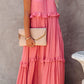 Robe de vacances sans manches de couleur unie