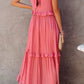 Robe de vacances sans manches de couleur unie