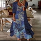 Robe longue à imprimé floral en deux pièces