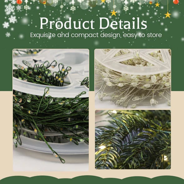 ✨ 50% DE RÉDUCTION ! 🎁 Guirlande Lumineuse en Fil de Cuivre - Éclat Chaud et Ambiance Cocon pour Noël/Mariage/Décoration 🏮🌙