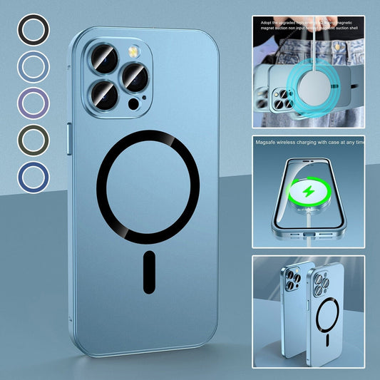 Chargement magnétique Aluminium Métal Bumper Matte Case Cover pour iPhone