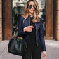 Veste d'automne pour femme en cuir souple pour un usage quotidien