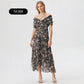 🎁  Vente chaude 58% de réduction 🔥 Robe imprimée à col V hors épaule pour femmes
