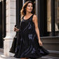 Robe imprimée sans manches à col rond pour femme
