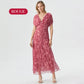 🎁  Vente chaude 58% de réduction 🔥 Robe imprimée à col V hors épaule pour femmes