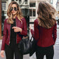 Veste d'automne pour femme en cuir souple pour un usage quotidien