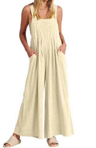 💝 Combinaison sans manches pour femmes avec jambes larges et poches