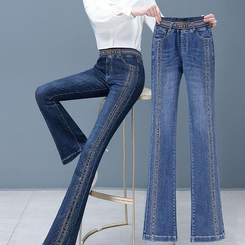 🔥Nouveautés du printemps - 49% de réduction🔥💐Jeans Extensible à Taille Haute Pour Femmes