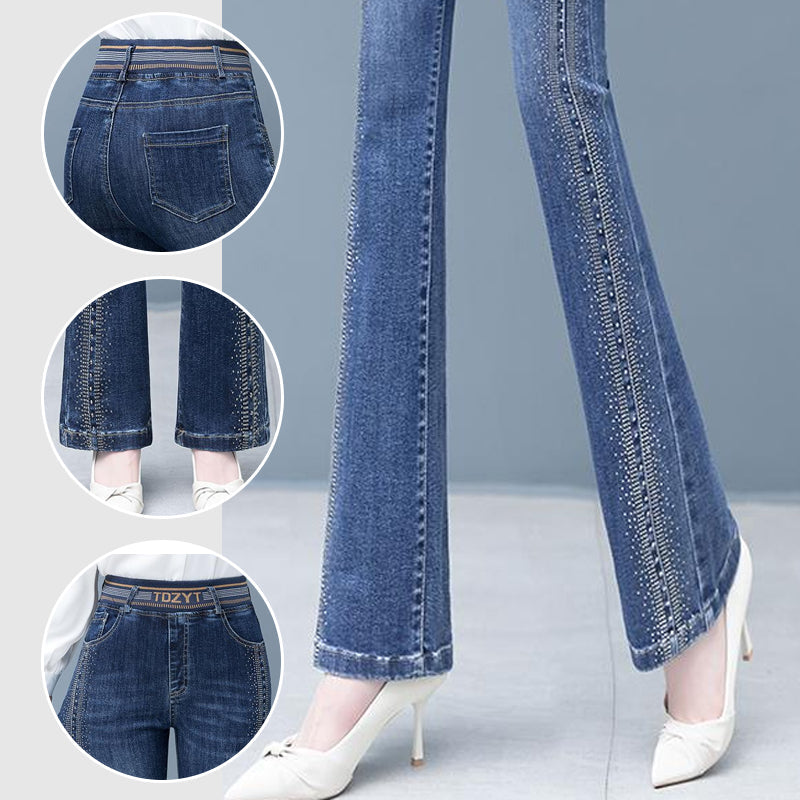 🔥Nouveautés du printemps - 49% de réduction🔥💐Jeans Extensible à Taille Haute Pour Femmes