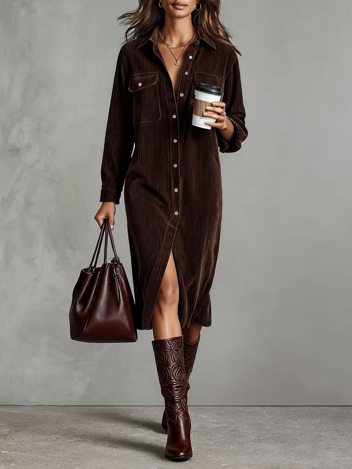 📢📢 52% DE RÉDUCTION ! ✨Robe chemise décontractée pour femmes