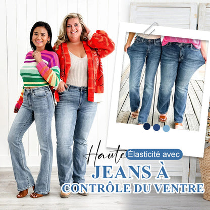 🔥Offre spéciale de Noël : 50% de réduction🎅Jean tendance grande taille à haute élasticité pour le contrôle du ventre