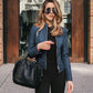 Veste d'automne pour femme en cuir souple pour un usage quotidien