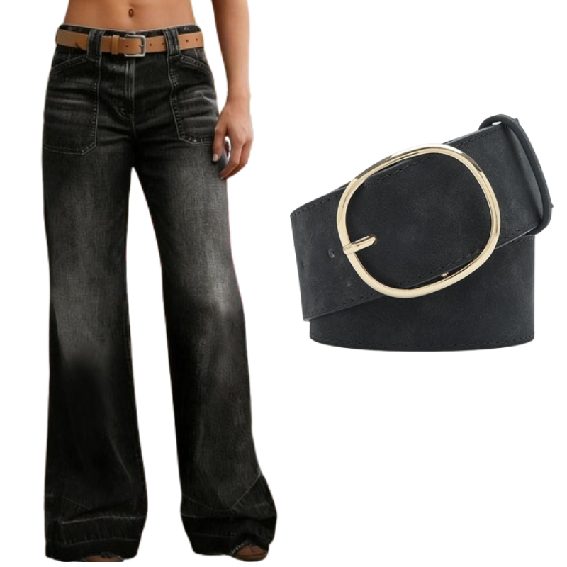 🎉👖50% de réduction ! Jean évasé rétro pour femme – Coupe flatteuse, poches généreuses et denim stretch ultra-confortable