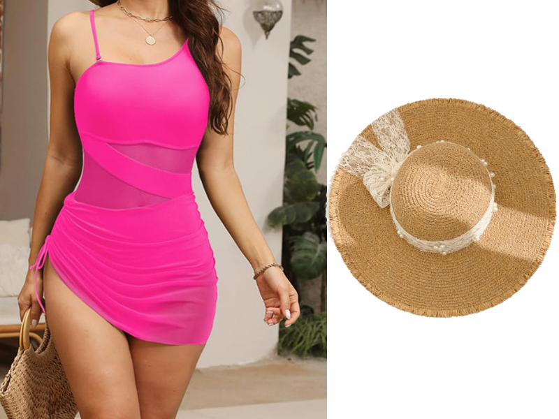 💎 50% DE RÉDUCTION ! 💎 Robe de Bain Une Pièce Sexy – Taille Haute, Détail en Maille Transparente & Coupe Ruchée Ajustable 🩱🔥